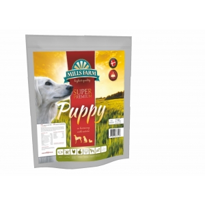 MILLS FARM  DOG PUPPY 2 kg - Karma Super Premium, bez zbóż dla szczeniąt ras średnich i małych